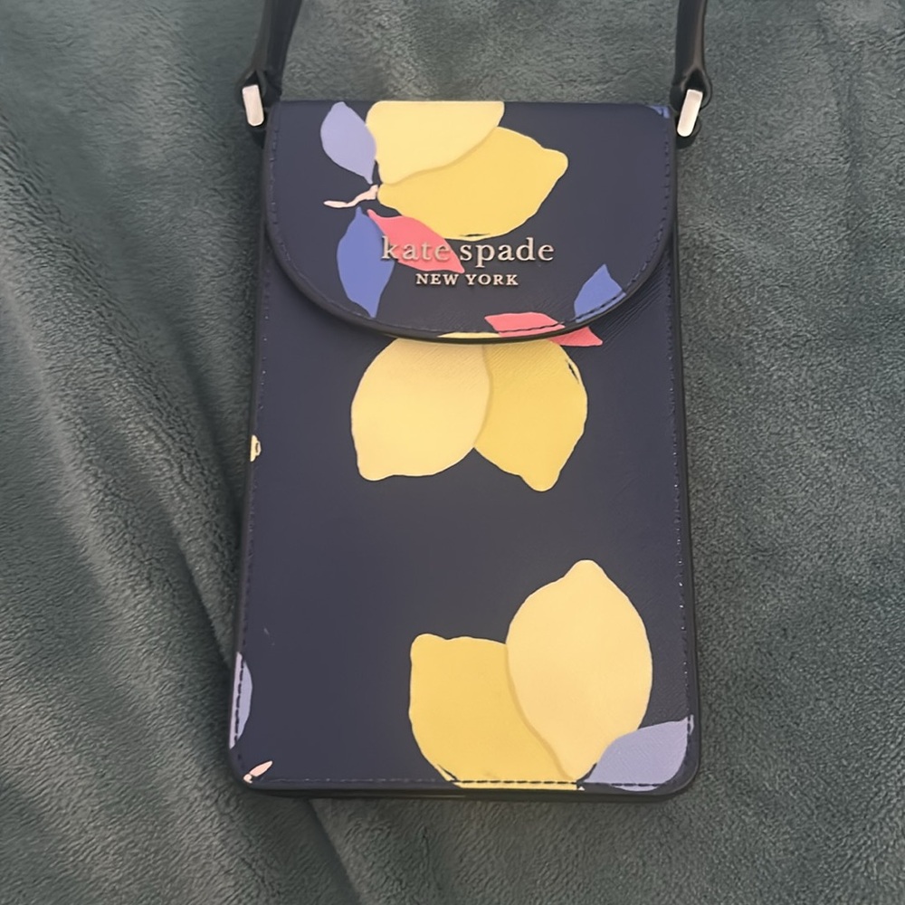 kate spade Navy Floral Crossbody with Yellow and Purple Petals